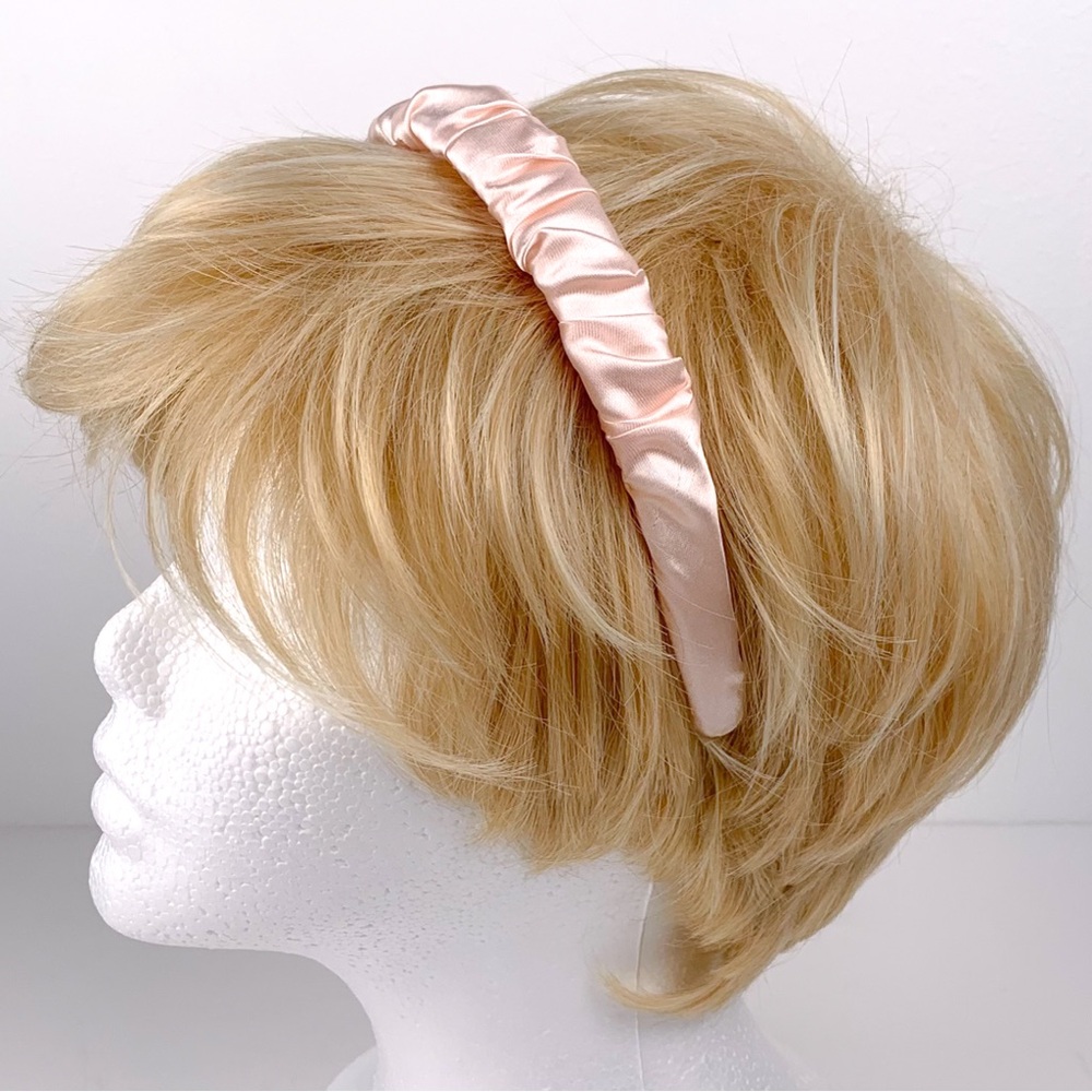 Pink satin headband women's 2009 Target band covered in blush pink fabric